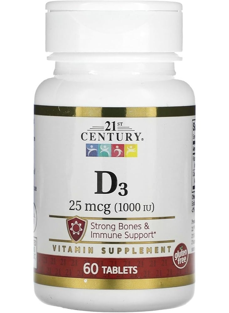 21 century d3 1000iu 60s